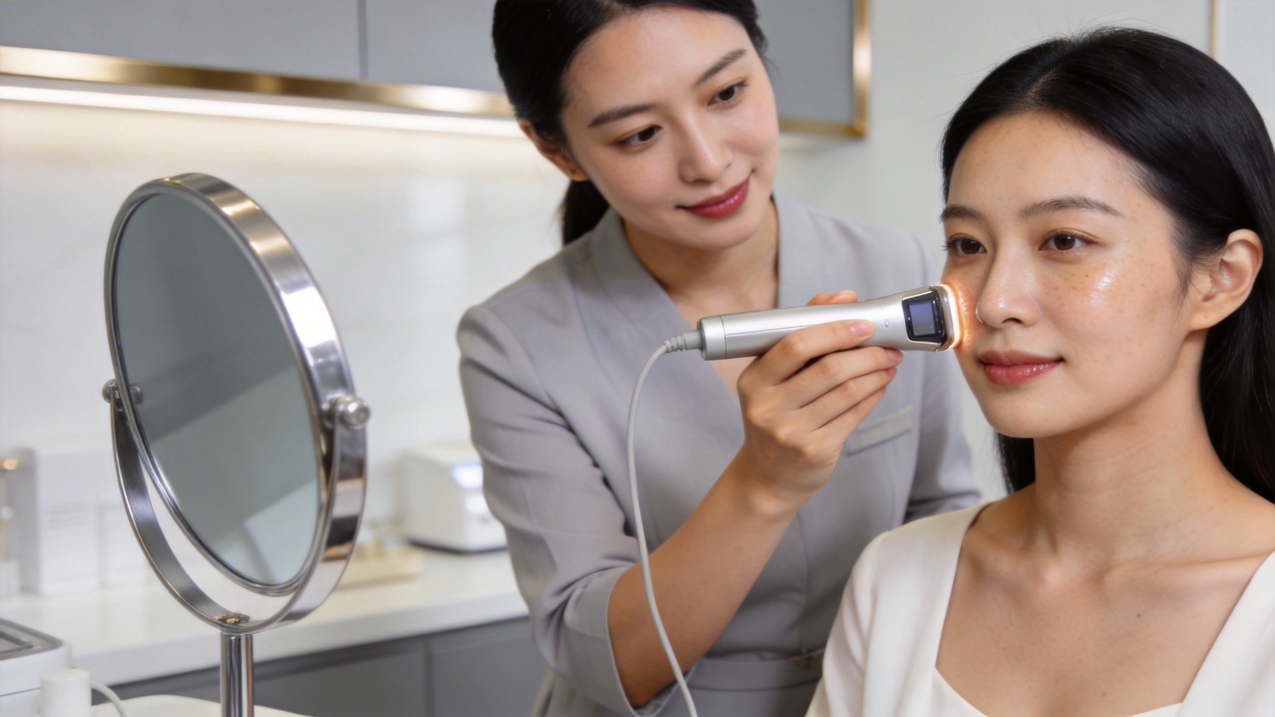 皮肤管理门店实景与检测咨询图